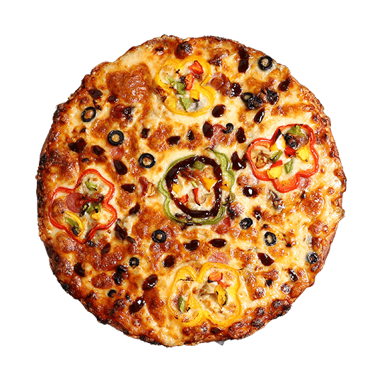BBQ Smoky Pizza with soft Drinks (S M L)