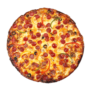 Chicken Saudge Pizza with Soft Drinks