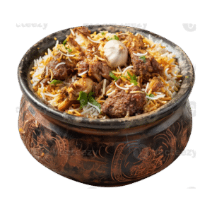 Mutton Handi Biriyani 1:2 with Drinks 2 PCS & Water