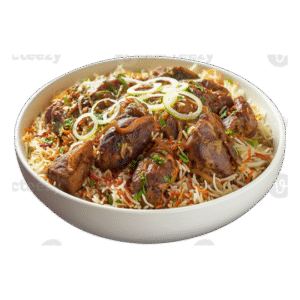 Mutton Hyderabadi Biriyani 1:2 with Drinks 2 PCS & Water